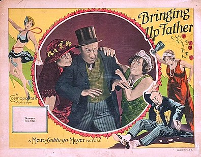 Lobby card with Marie Dressler, J. Farrell MacDonald and Polly Moran Bringing Up Father lobby card.jpg