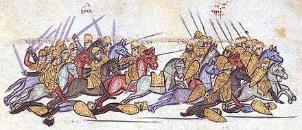 Bulgarian forces rout the Byzantines at Anchialos in 917.