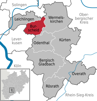 Elhelyezkedése Rheinisch-Bergischer Kreis térképén