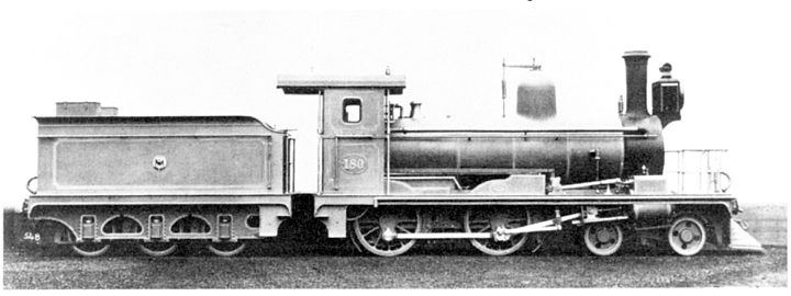 CGR 3rd Class 4-4-0 1883 no. M80.jpg