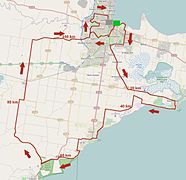 Cadel Evans Great Ocean Road Race 2015, circuit principal.