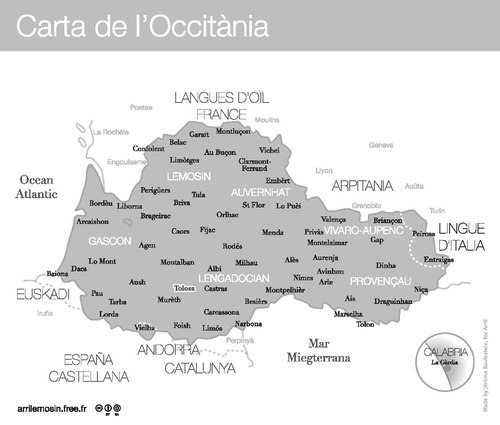 Kaart van Occitanië