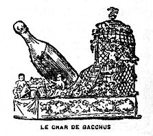Trois chars de la Cavalcade du Bœuf Gras 1902 à Paris[6]