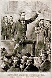 Charles Stewart Parnell addressing a meeting Charles Stewart Parnell at meeting.jpg