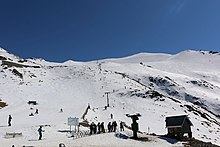 Mount Cheeseman Ski Field (2019) View of the first T bar