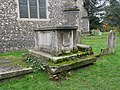 Chest tomb to the east of the Church of St Mary the Virgin in Bexley.