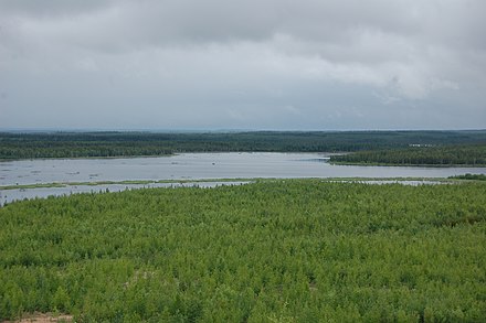 Claude Lake near the Cluff Lake mine