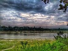 Cloudy sky over Brahmaputra River