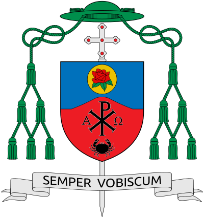 Coat of arms of José Colin Mendoza Bagaforo as Auxiliary Bishop of Cotabato.svg