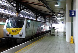 Enterprise waiting on Platform 2 for its trip to Belfast 1 June 2019