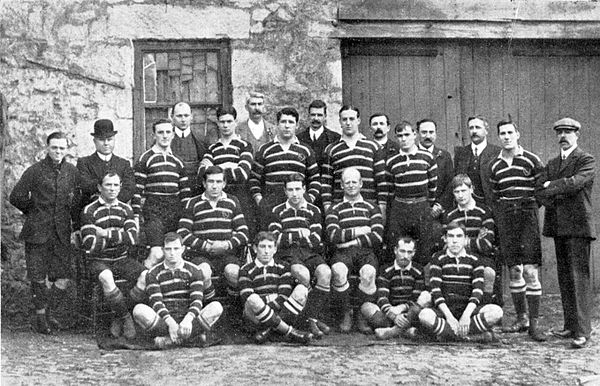 The Cornwall RFU team that won the county championship, 1907-08