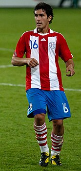 Christian Riveros con la nazionale paraguaiana