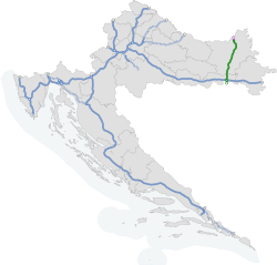 Az A5-ös autópályaSlavonika - (Szlavón autópálya)