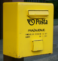 Crop of yellow postbox in Croatia.png Item:Q6349