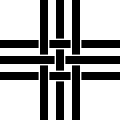 Cross Treble Parted and Fretted (original PNG)