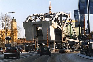 Danviksbro bascule bridge between Stockholm and Nacka, Sweden