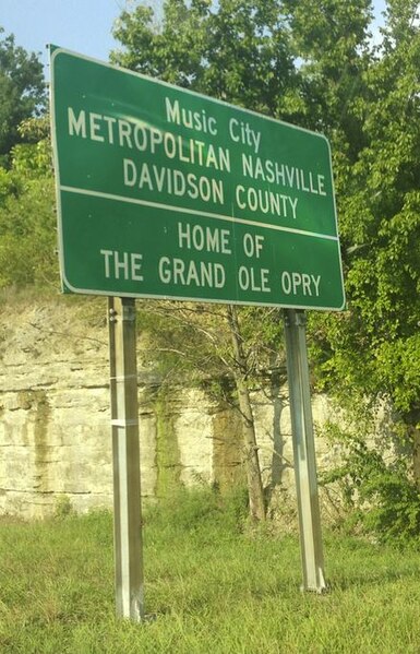 Signs welcoming motorists to Nashville on all major roadways include the phrase "Home of the Grand Ole Opry".
