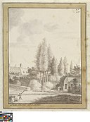 De achterzijde van de Bogardenschool, circa 1786, Groeningemuseum, 0041302000.jpg