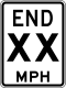 Ende XX mph Tempolimit Zone (Delaware)