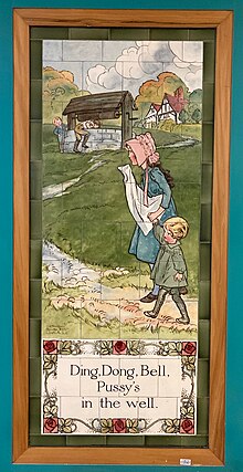 Nursery rhyme tile Ding dong bell - nursery rhyme tiles, Wellington Hospital.jpg