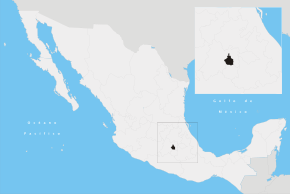 Amplasarea în cadrul Mexicului.