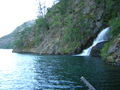 Domke Falls is the best known waterfall that drops into the lake.