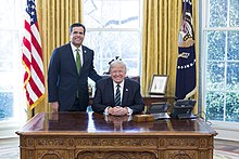 Ratcliffe with President Donald Trump in 2017 Donald Trump and John Ratcliffe.jpg