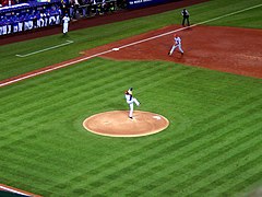 A game on March 13, 2006, Angel Stadium, Anaheim, USA Dontrelle Willis, World Baseball Classic, Angel Stadium, Anaheim, USA.jpg