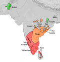 Distribution of the Dravidian languages in South Asia Dravidian subgroups.png