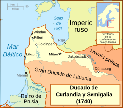 Ducato di Curlandia nel 1740