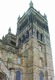 The towers at the end of the nave Durham Cathedral, Nave Tower.JPG