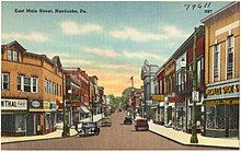 An old postcard of Main Street