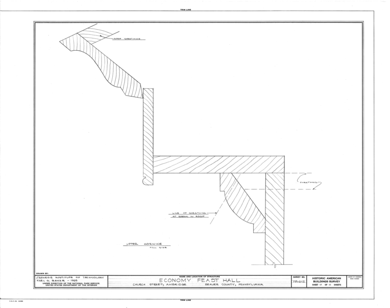 File:Economy Feast Hall, Church Street, Ambridge, Beaver County, PA HABS PA,4-AMB,1A- (sheet 11 of 11).png