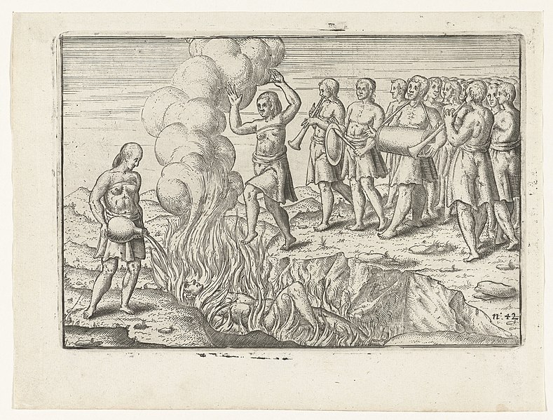 File:Een vrouw springt op de brandstapel van haar overleden echtgenoot, 1597, RP-P-OB-80.275.jpg