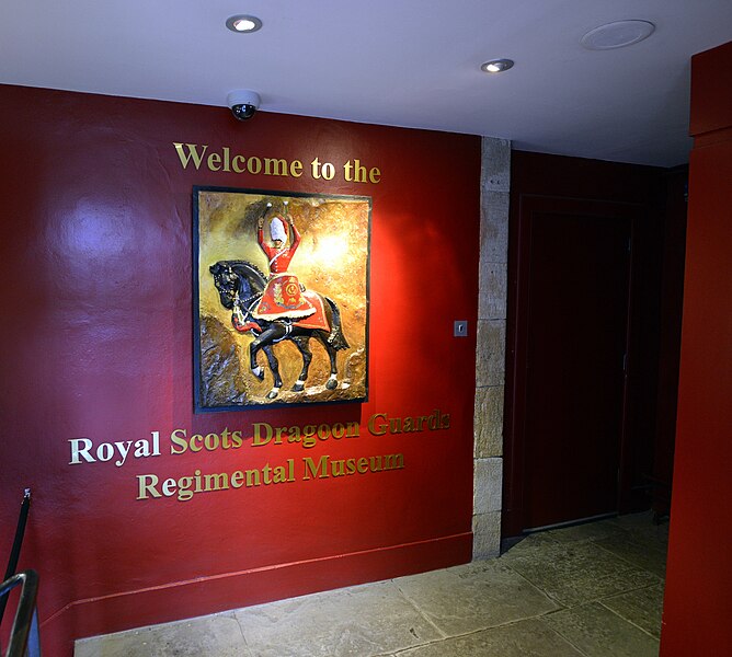 File:Entrance into the Royal Scots Dragoon Guards (Carabiniers and Greys), Regimental Museum, Edinburgh Castle, Scotland, U.jpg