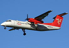 de Havilland Canada DHC-8-311Q Dash 8 at Manchester Airport in 2008 EuroManx Dash 8-311Q.jpg