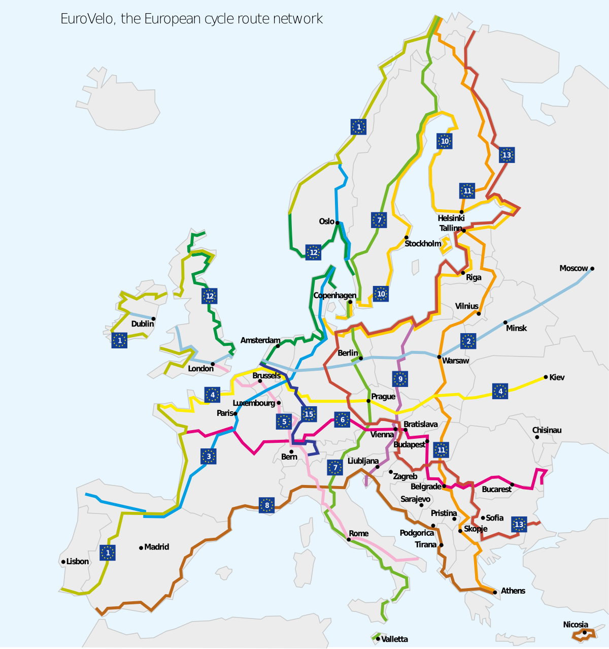 File EuroVelo Routes 1 13 15.svg Travel guide at Wikivoyage