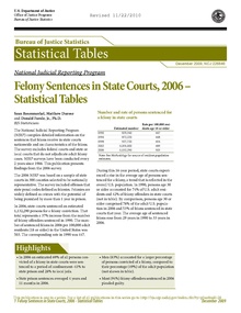 Felony Sentences in State Courts, study by the United States Department of Justice. Felony Sentences in State Courts.pdf