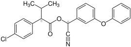 structural formula of fenvalerate with an unknown stereochemistry