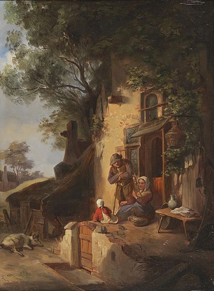 File:Ferdinand de Braekeleer the Elder (attr) Idyllic family scene.jpg