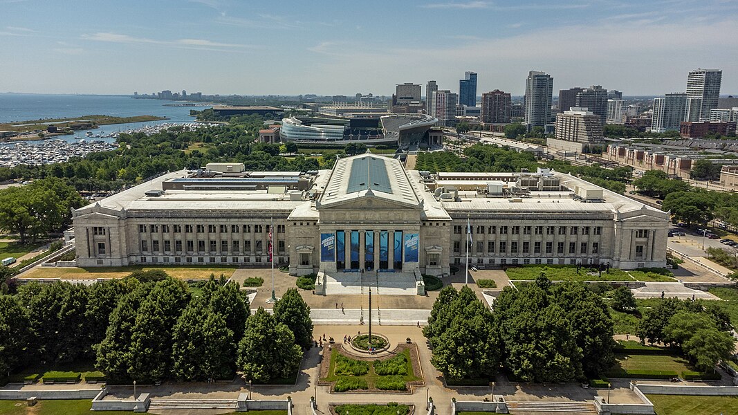 South entrance (aerial view) of the Field Museum, Chicago