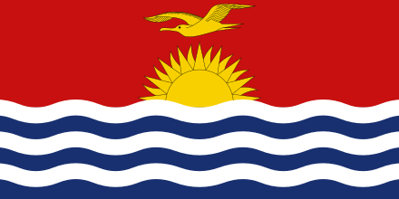 The flag of Kiribati, a banner of arms