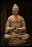 Seated Buddha, Fondukistan monastery. National Museum of Afghanistan.123