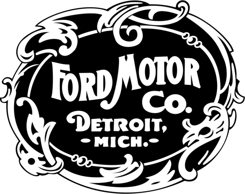 original ford logo in black and white