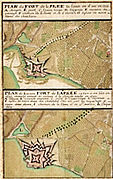Plan de Claude Masse, répertoriant l'état du fort avant et après les démolitions réalisé par François Ferry, sur ordre de Vauban.