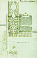 J.C. Kriegers haveplan for Frederiksborg Slotshave o. 1720