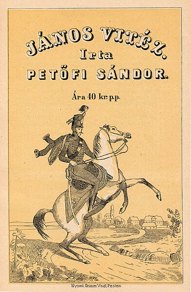 File:Front cover of the first edition of Sándor Petöfis poem - János Vitéz - (drawing - Vince Grimm 1800–1872).jpg