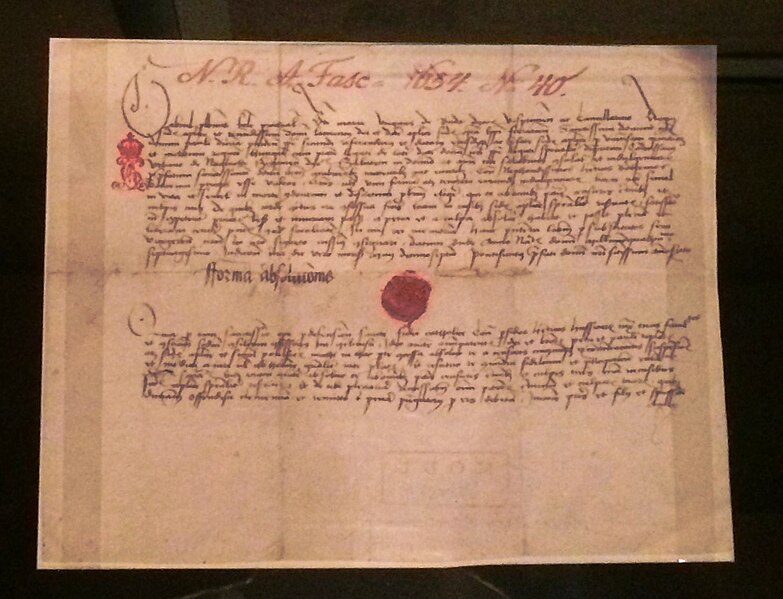 File:Gabor Matucsinai chancellor and parson of Buda - confessor freedom notification 17 may 1470 to Orban of Nagylucse IMG 0200.JPG