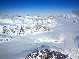 Glacier of the Geikie Plateau in Greenland. Geikie Plateau Glacier.JPG