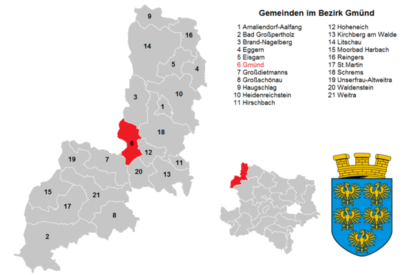 Gemeenten in het district Gmünd.png